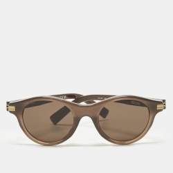 Pre Owned نظارة شمسية إيرمنجيلدو زينيا رمادي إطار EZ 0271 مستديرة