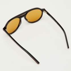 Pre Owned Ermenegildo Zegna Black/Brown Gradient Aviator EZ0123 Aviator Sunglasses