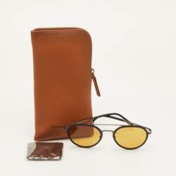 مملوكة مسبقًا Ermenegildo Zegna Brown/Black EZ 0156 Aviator Sunglasses