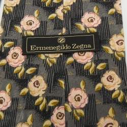 مملوكة مسبقًا Ermenegildo Zegna Multicolor Floral Print Silk Tie