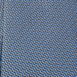 Pre Owned Ermenegildo Zegna Blue Geometric Pattern Silk Tie