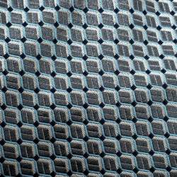 Pre Owned Ermenegildo Zegna Vintage Geometric Patterned Silk Jacquard Traditional Tie