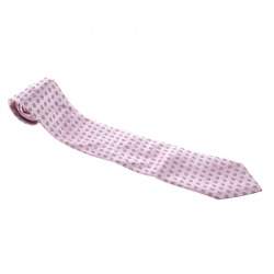 Pre Owned Ermenegildo Zegna Blush Pink Patterned Silk Jacquard Tie
