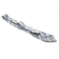 Ermenegildo Zegna Vintage Diagonal Striped Textured Silk Jacquard Tie