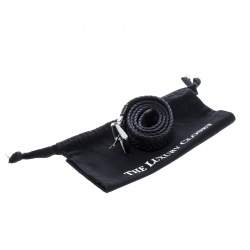 مملوكة مسبقًا حزام إيرمنجليدو زينيا جلد أسود مغزول 110 سم