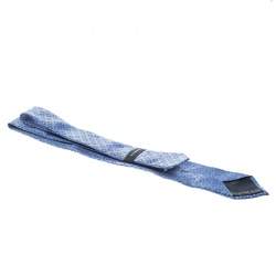 Pre Owned ربطة عنق ايرمنيجيلدو زينيا بريميم حرير جاكارد بنقوش موردة مخططة زرقاء