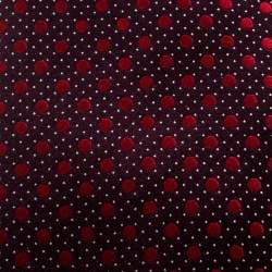 Pre Owned Ermenegildo Zegna Burgundy Dotted Silk Jacquard Traditional Tie