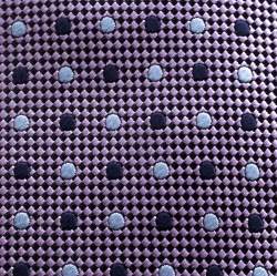 Pre Owned Ermenegildo Zegna Navy Blue and Purple Dotted Silk Jacquard Tie
