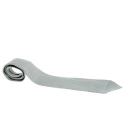 Pre Owned Ermenegildo Zegna Cream Textured Silk Jacquard Traditional Tie