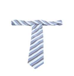 Pre Owned Ermenegildo Zegna Blue Diagonal Striped Silk Tie 