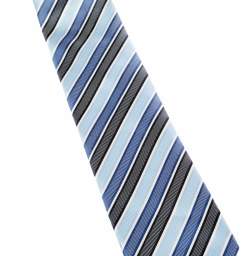 Pre Owned Ermenegildo Zegna Blue Diagonal Striped Silk Tie 