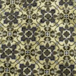 Pre Owned Ermenegildo Zegna Yellow Floral Jacquard Silk Tie