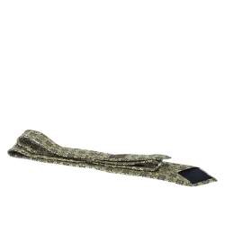 Pre Owned Ermenegildo Zegna Yellow Floral Jacquard Silk Tie