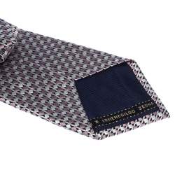 Pre Owned Ermenegildo Zegna Multicolor Diamond Patterned Jacquard Silk Tie