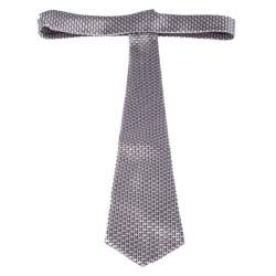 Pre Owned Ermenegildo Zegna Multicolor Diamond Patterned Jacquard Silk Tie