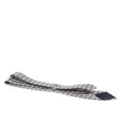 Pre Owned Ermenegildo Zegna Monochrome Striped Silk Tie