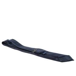 Pre Owned Ermenegildo Zegna Vintage Navy Blue Solid and Striped Silk Tie