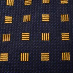 Pre Owned Ermenegildo Zegna Vintage Navy Blue Geometric Jacquard Silk Tie