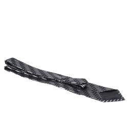 Pre Owned Ermenegildo Zegna Vintage Grey Geometric Patterned Jacquard Silk Tie