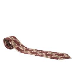 Ermenegildo Zegna Vintage Multicolor Floral Print & Jacquard Silk Tie