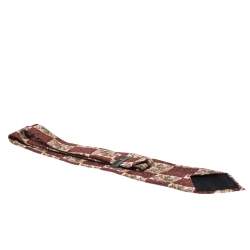 Ermenegildo Zegna Vintage Multicolor Floral Print & Jacquard Silk Tie