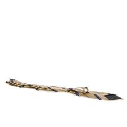 Ermenegildo Zegna Cream Diagonal Striped Traditional Silk Tie