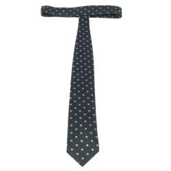 Pre Owned ربطة عنق ايرمنيجيلدو زينيا حرير مطرزة زهور خضراء داكنة