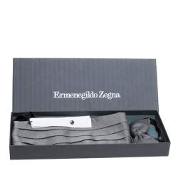 Pre Owned ربطة فيونكة بارور وكومربوند حزام خصر حرير كاروهات أبيض/ أسود