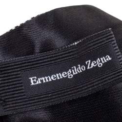 Pre Owned ربطة فيونكة بارور وكومربوند حزام خصر حرير كاروهات أبيض/ أسود