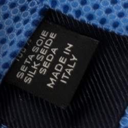 مملوكة مسبقًا Ermenegildo Zegna Blue Geometric Patterned Silk Tie