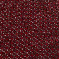 Pre Owned Ermenegildo Zegna Red Geometric Patterned Silk Tie