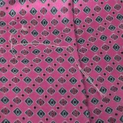 Pre Owned Ermenegildo Zegna Pink Patterned Silk Tie