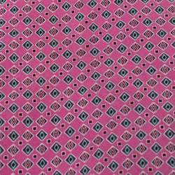 Pre Owned Ermenegildo Zegna Pink Patterned Silk Tie