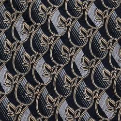 Ermenegildo Zegna Dark Grey Floral Print Silk Tie