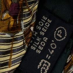 Pre Owned Ermenegildo Zegna Multicolor Floral Printed Silk Jacquard Tie