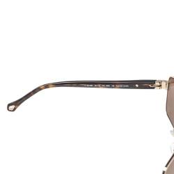 Ermenegildo Zegna Brown Tortoise SZ3287 Rectangular Sunglasses