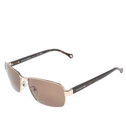 Ermenegildo Zegna Brown Tortoise SZ3287 Rectangular Sunglasses