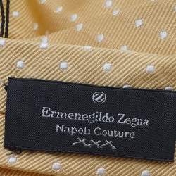 Pre Owned Ermenegildo Zegna Napoli Couture Yellow Jacquard Silk Tie