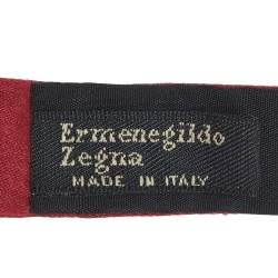 Ermenegildo Zegna Red Silk Satin Bow Tie