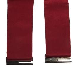 Pre Owned Ermenegildo Zegna Red Pleated Silk Satin Cummerbund