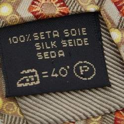Ermenegildo Zegna Vintage Gold Jacquard Silk Tie