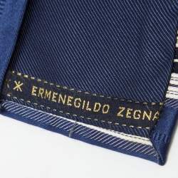 Ermenegildo Zegna Vintage Striped Silk Blend Classic Tie