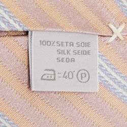 Ermenegildo Zegna Pink Patterned Silk Jacquard Tie