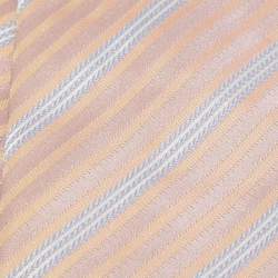 Ermenegildo Zegna Pink Patterned Silk Jacquard Tie