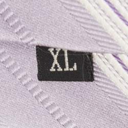 Pre Owned ربطة عنق إيرمنجلدو زينيا فينتاج حرير جاكارد بنفسجي منقوش