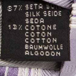 Pre Owned ربطة عنق إيرمنجلدو زينيا فينتاج حرير جاكارد بنفسجي منقوش