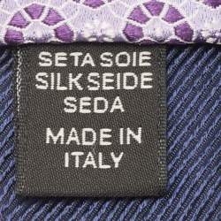 Ermenegildo Zegna Purple Jacquard Silk Tie