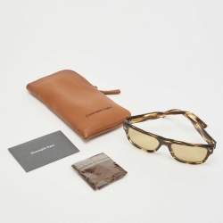 Ermenegildo Zegna Brown Tortoise EZ0088 Rectangle Sunglasses