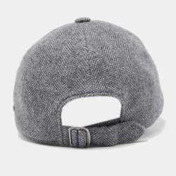 Pre Owned Ermenegildo Zegna Grey Wool & Silk Baseball Cap M