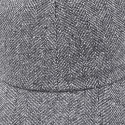 Pre Owned Ermenegildo Zegna Grey Wool & Silk Baseball Cap M